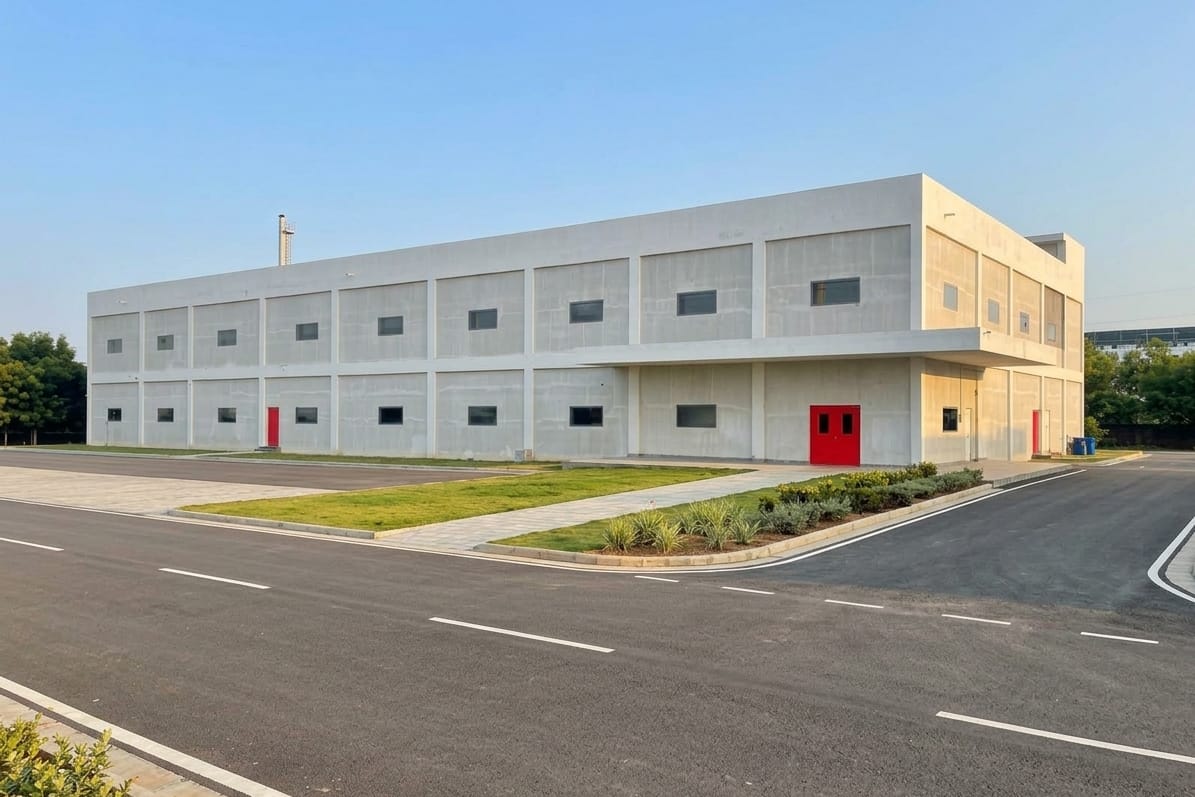 Exterior view of the Jadcherla facility, Telangana